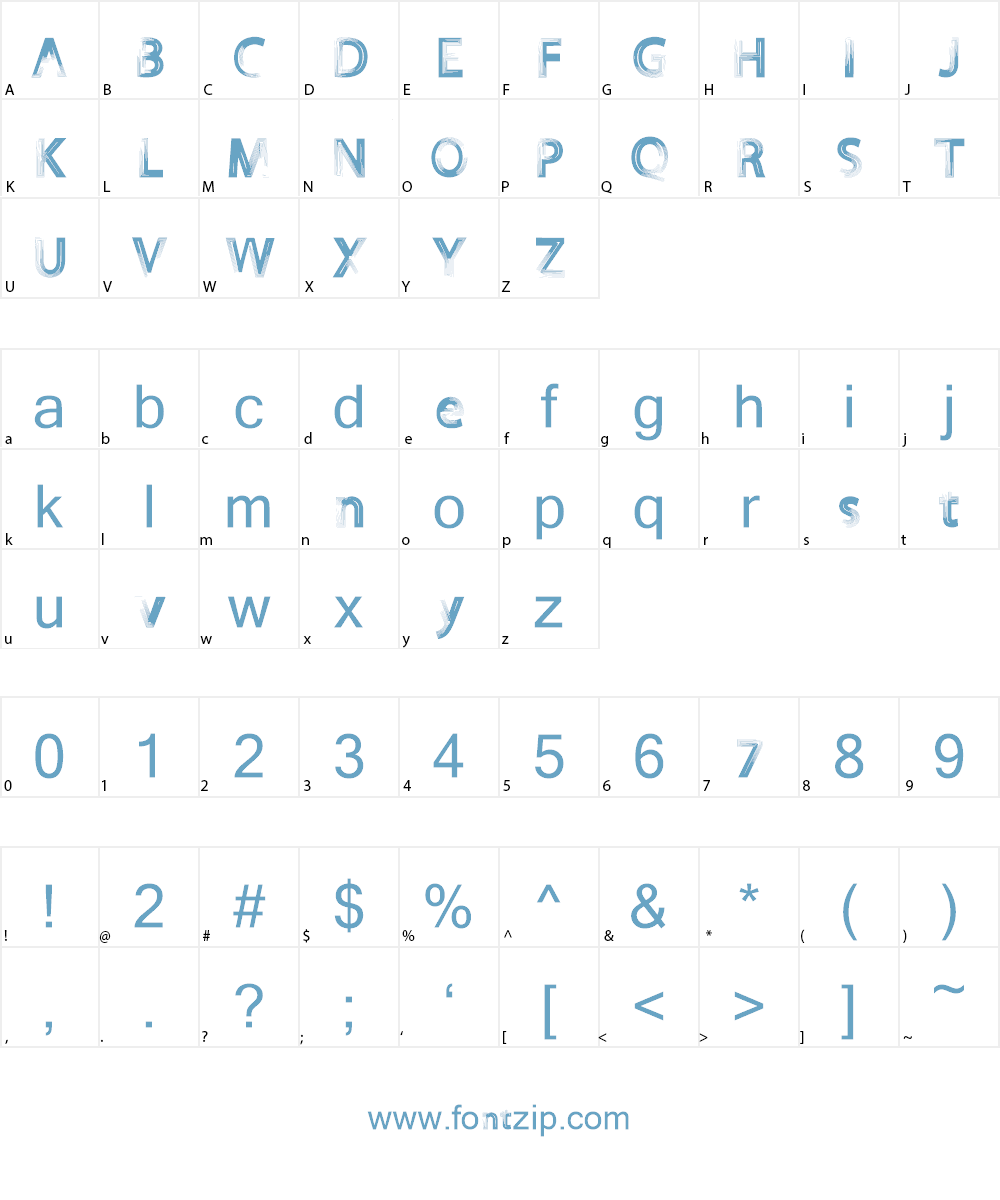 FOREVER 7entin demo Font Character
